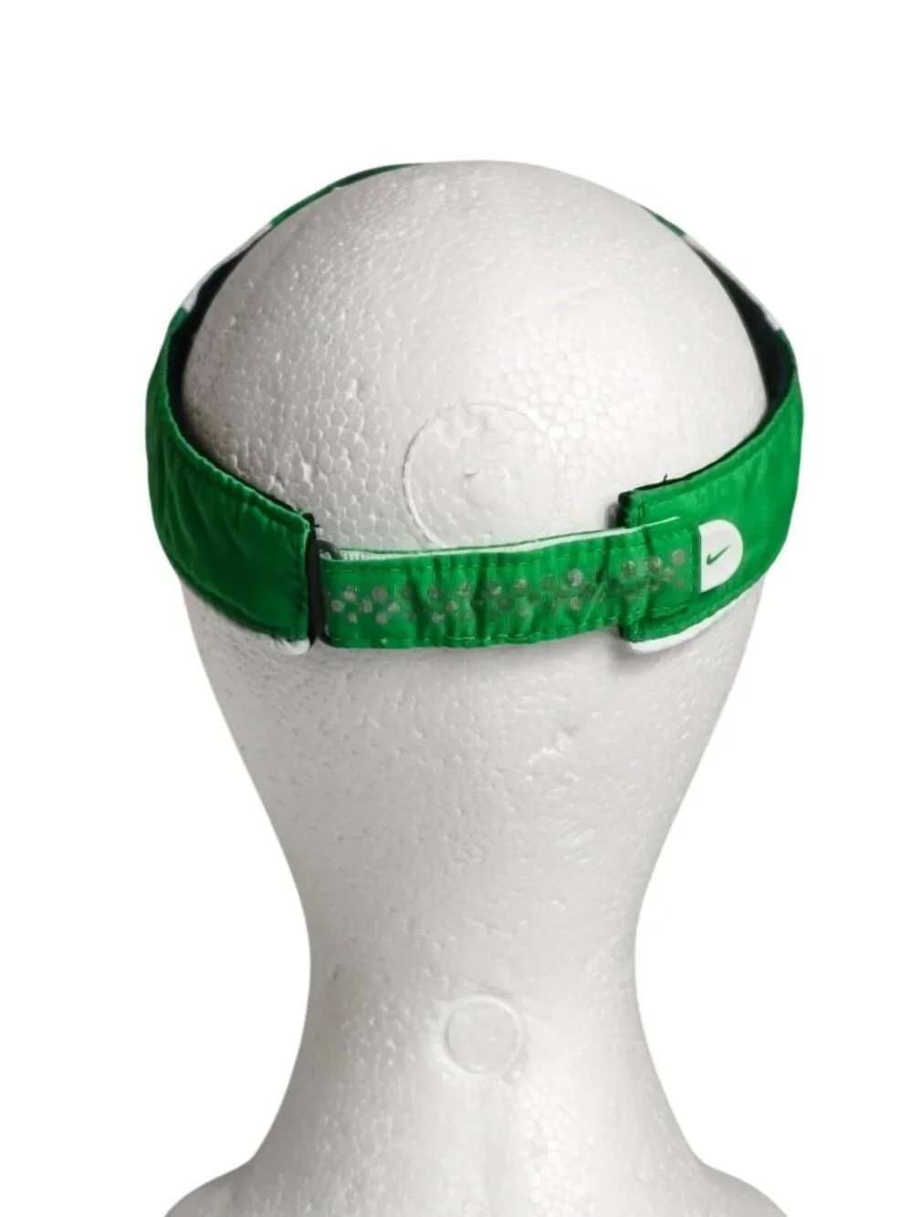 VTG Nike Womens Visor Kelly Green  White Swoosh Dri-Fit Fit Dry Adjust Reflectiv